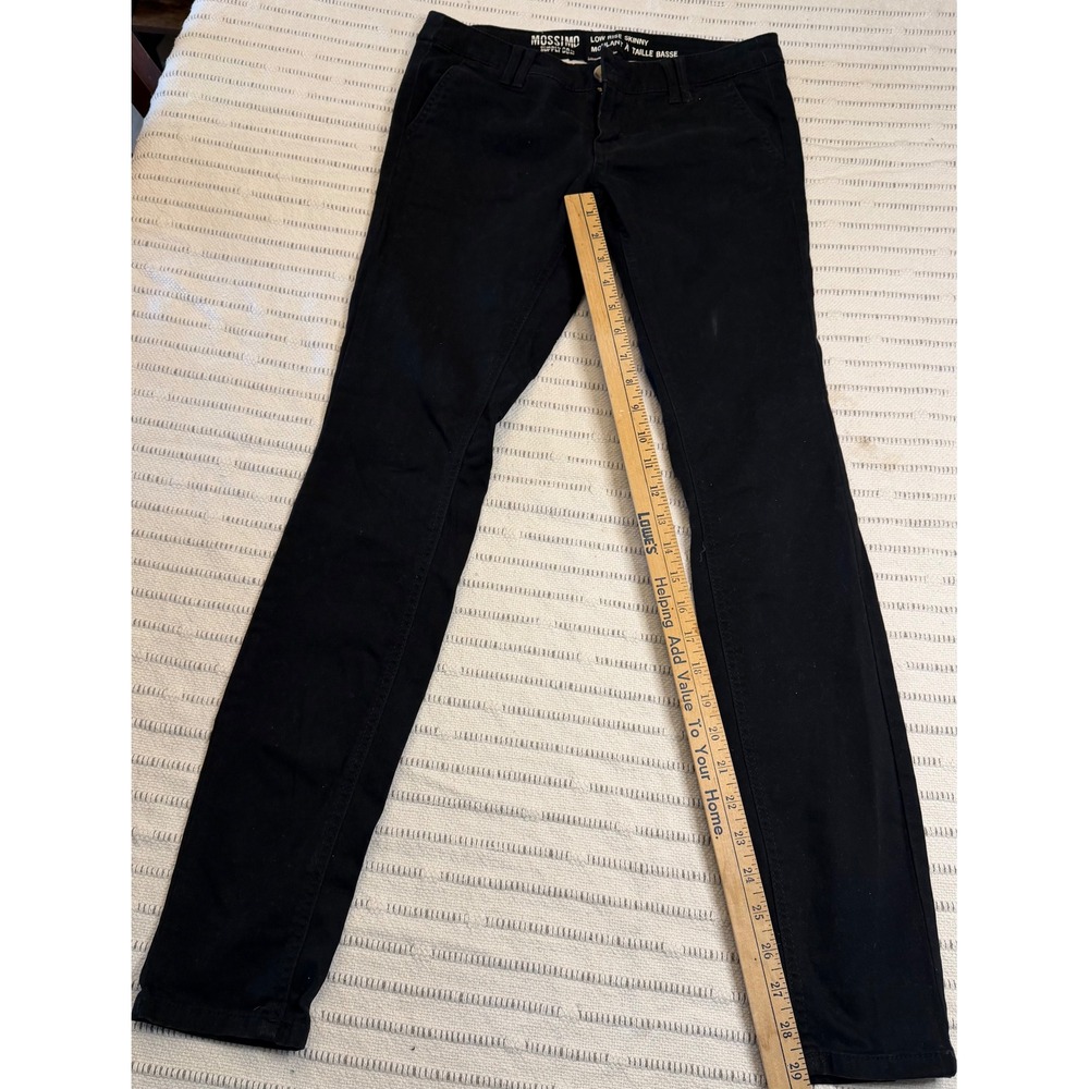 Mossimo Supply Co Black Low Rise Skinny Pants Womens Size 3 Stretch Chino
